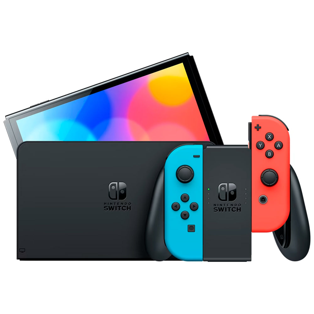 Console Nintendo Switch OLED, 64GB, Com Joy-Con, Vermelho e Azul Neon, HEG-S-KABAA