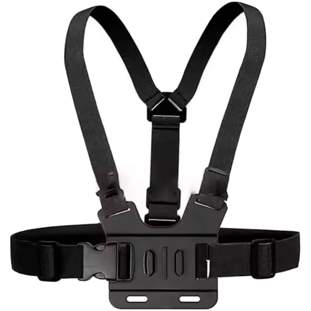 Suporte Peitoral Para Smartphone e GoPro, Cinta e Ângulo Ajustável, Universal, Preto