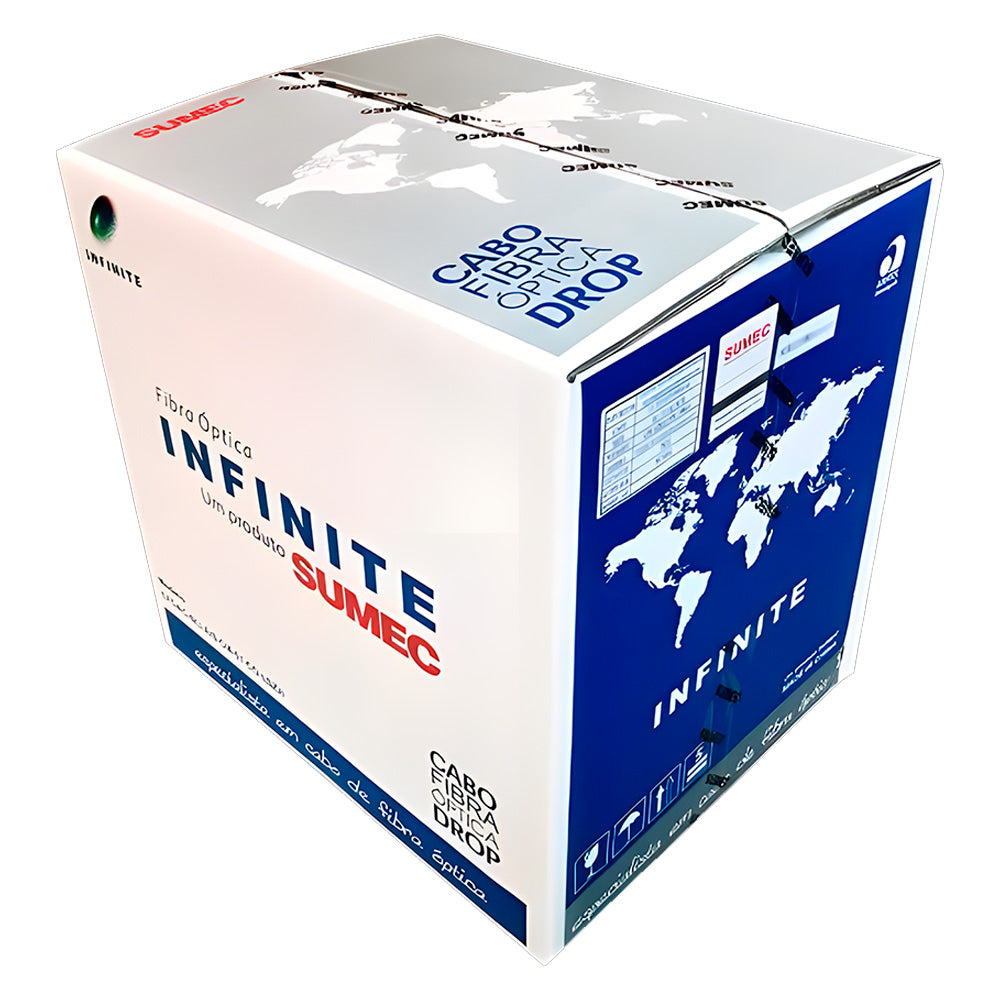 Bobina Cabo de Fibra Óptica, 1.000 Metros Sumec, Flat Drop, 1 Fibra