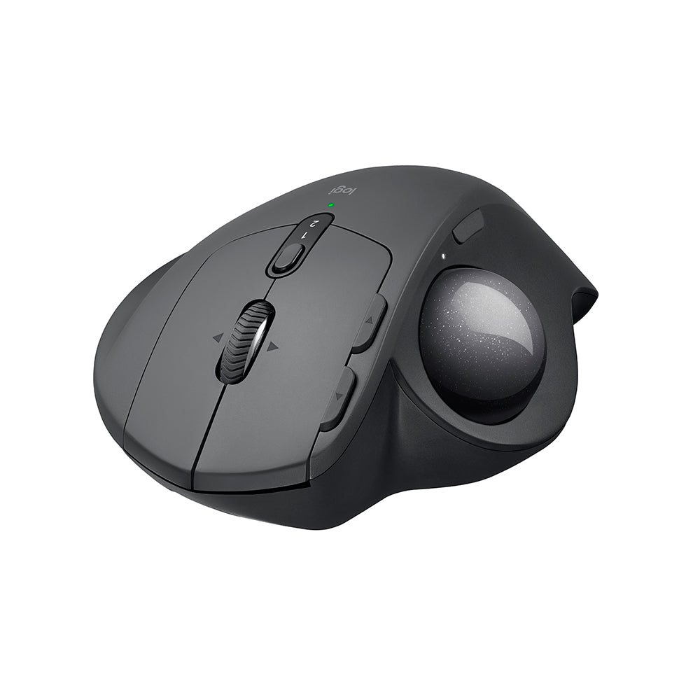 Mouse Ergonômico, Sem Fio, Logitech, MX Ergo Trackball, Conexão Bluetooth/USB Unifying , Recarregável, Preto