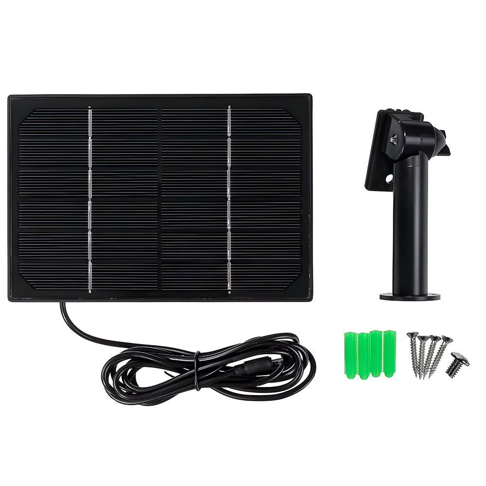 Placa Painel Solar 4W Com Cabo Carregador DC 12V e Controle Temporizador - Preto