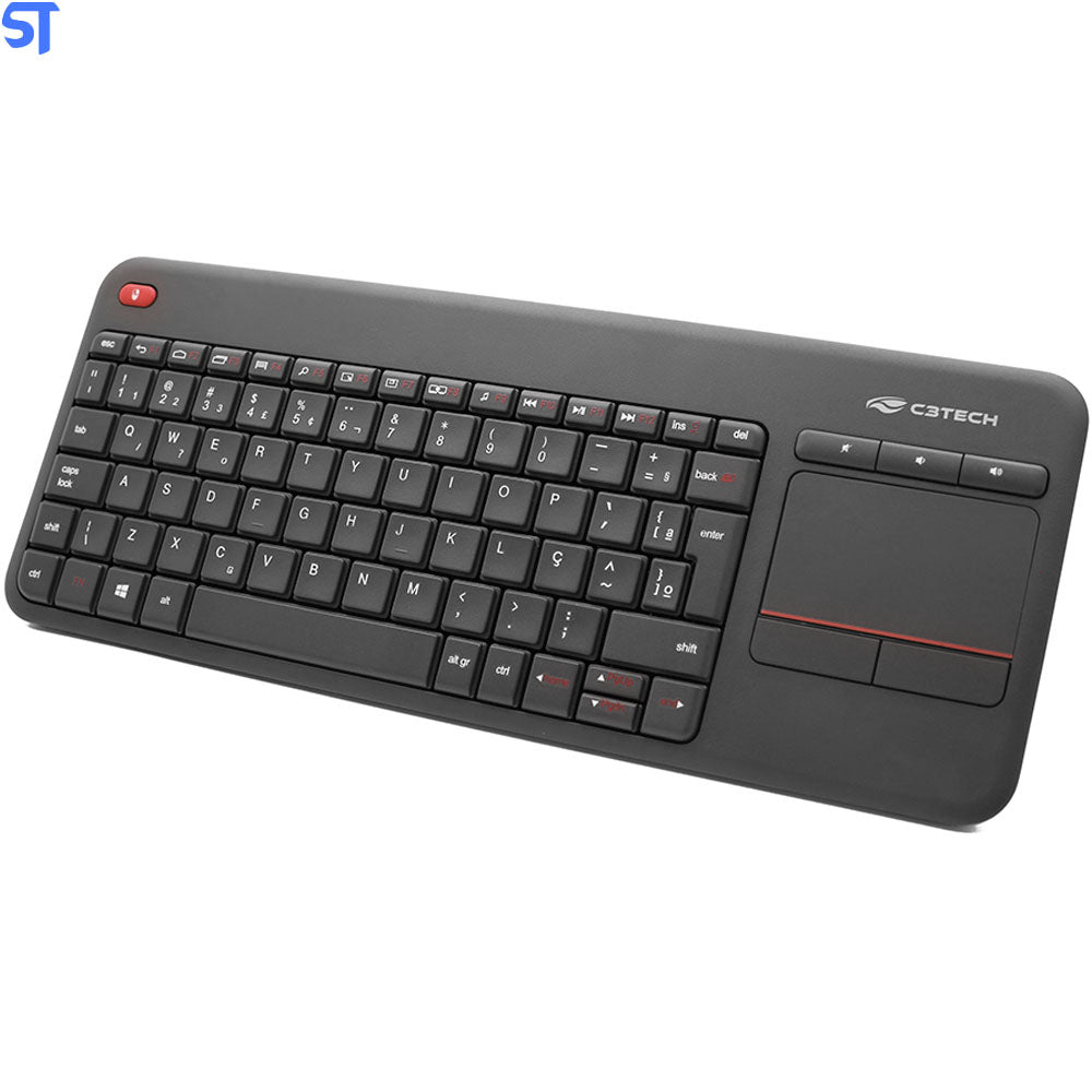 Teclado Sem Fio Com Touchpad K-WT200BK C3Tech