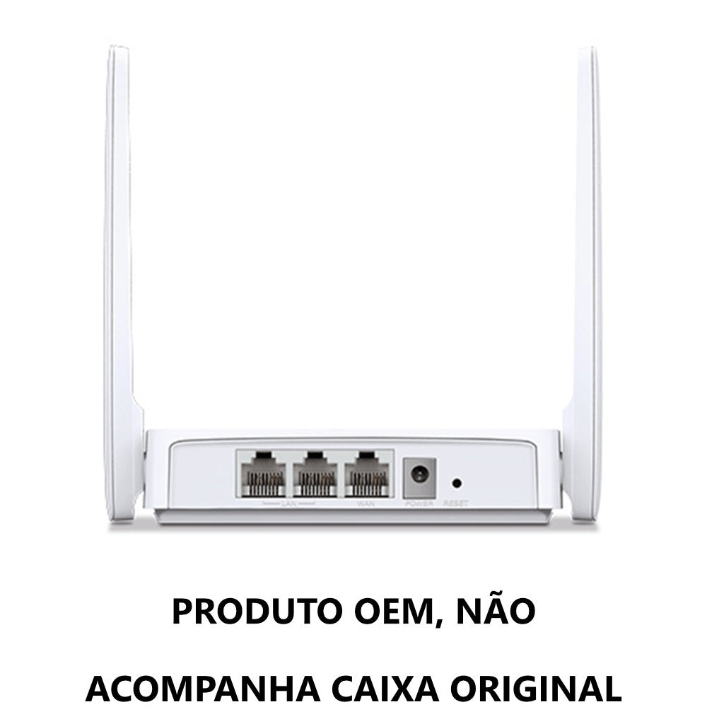 Roteador Mercusys MW301R Wireless Wi-Fi 4 Fast Ethernet  N 300Mbps Duas antenas de 5dBi  OEM S/Caixa