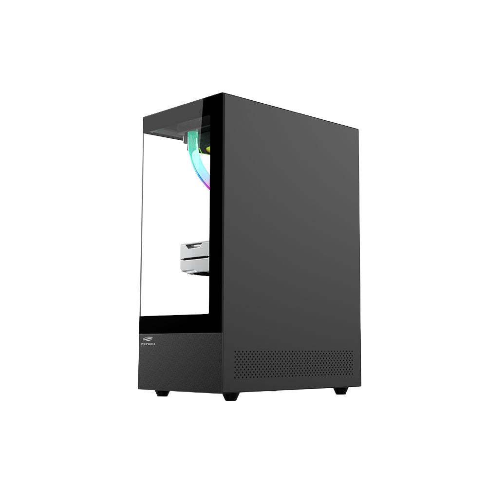 Gabinete Gamer Aquário C3Tech MT-G860BK, Mid Tower, Vidro Temperado, Compatível Water Cooler, S/ Fonte, Preto - Aquarius