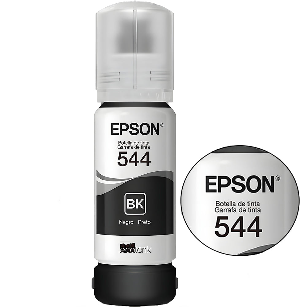 Refil de Tinta Epson Preto 544-T544120 Original P/EcoTank L3110 L5190 L3150 L3210 L3250 Rende 4.500 Paginas (Fora da CX)