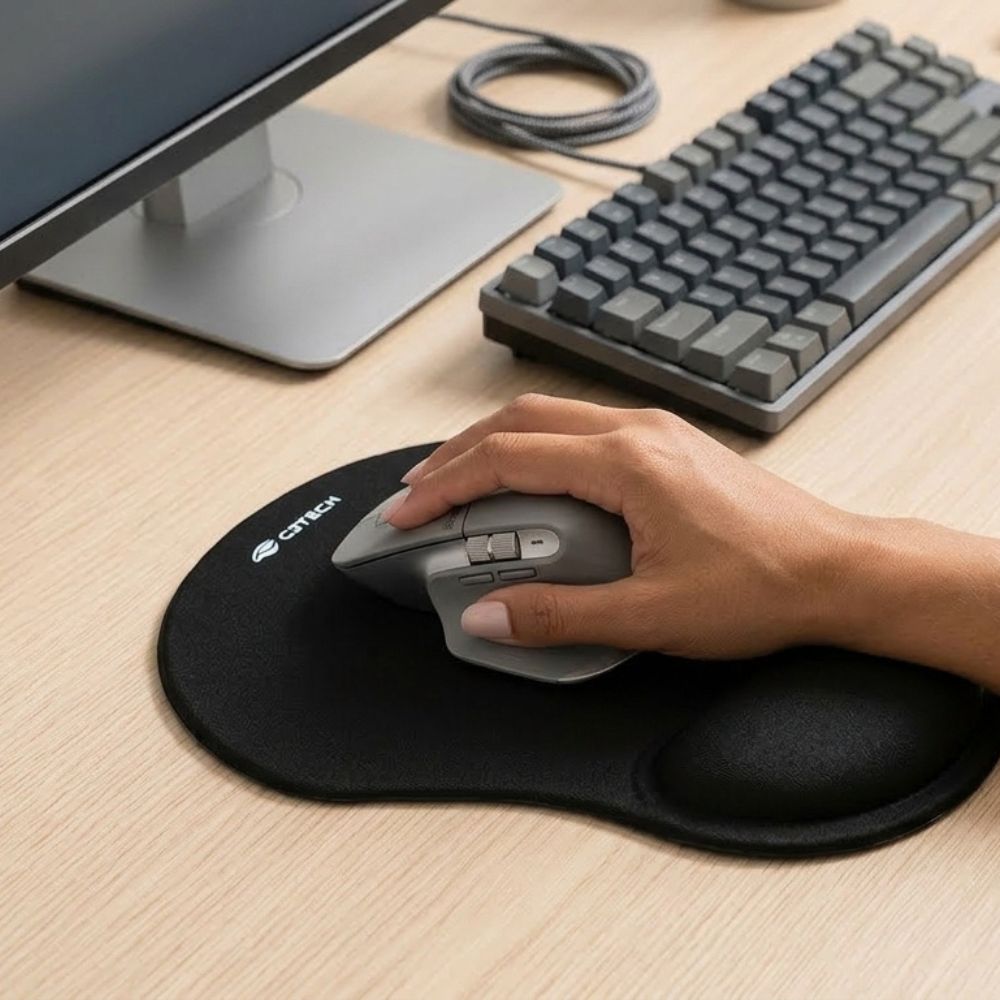 Mouse Pad Com Apoio Ergonomico MP-50 C3Tech - Preto