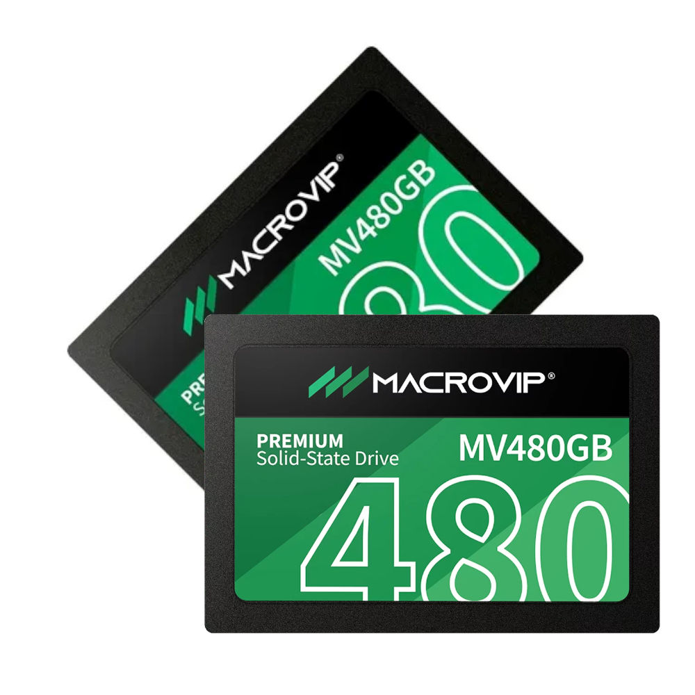 SSD Macrovip Premium 480GB 2.5" SATA III 6Gb/s, Leitura até 520MB/s, Gravação até 450MB/s – MV480GB