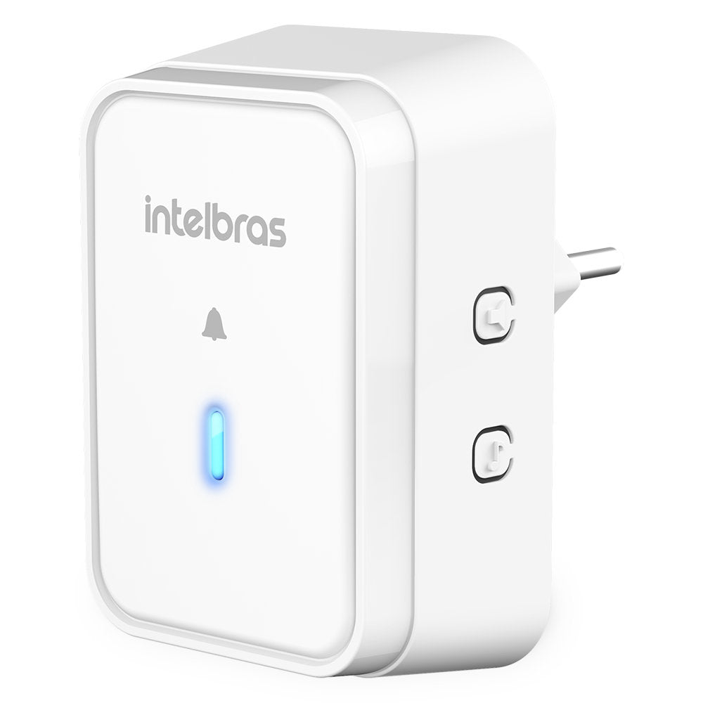 Campainha Sem Fio Intelbras CIB 101 Bateria até 5 Anos Alcance 100m Plug & Play - Branco