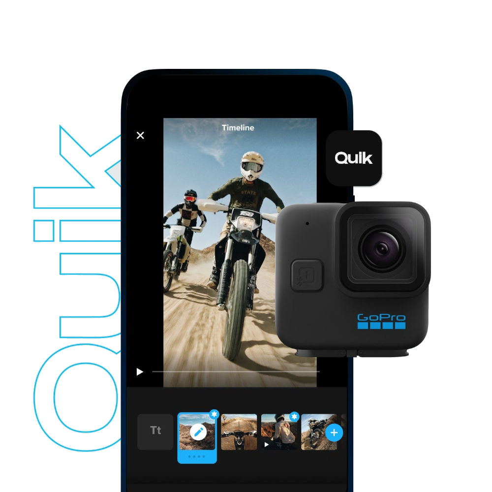 Câmera de Ação GoPro HERO11 Black Mini Compacta à Prova d'Água 10m, Vídeo 5.3K60 Ultra HD, Estabilização HyperSmooth 5.0