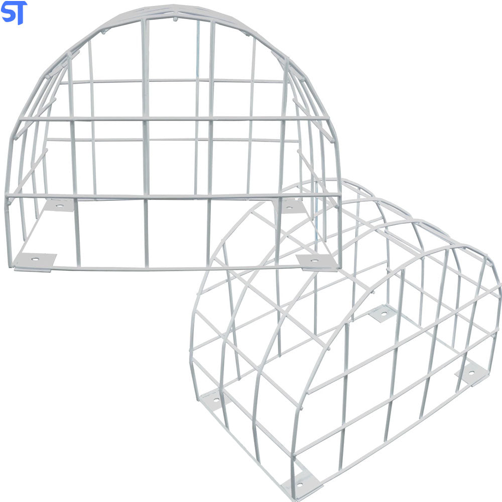 Grade De Proteção Gaiola Para Câmera De Segurança Cftv Branca Redonda