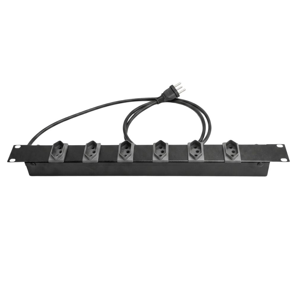 Régua 19 de 6 Posições, 10 Amperes, Para Rack Servidor - MAX ELETRON