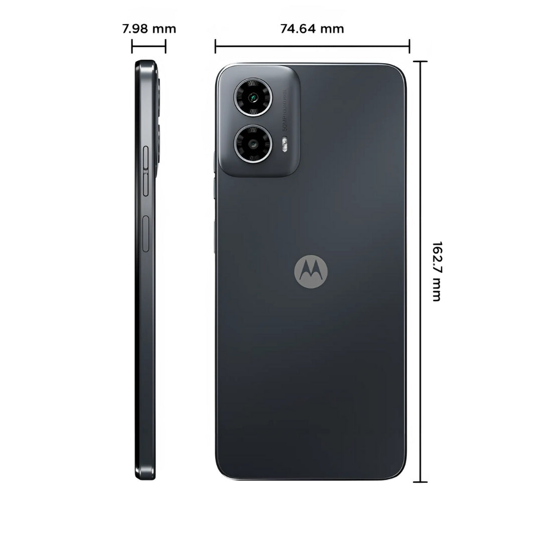 Smartphone Motorola Moto G34, XT2363-1, 5G, 128GB, 4GB RAM + 4GB Ram Boost, AI Câmera 16MP Sensor FPS Lateral - Preto