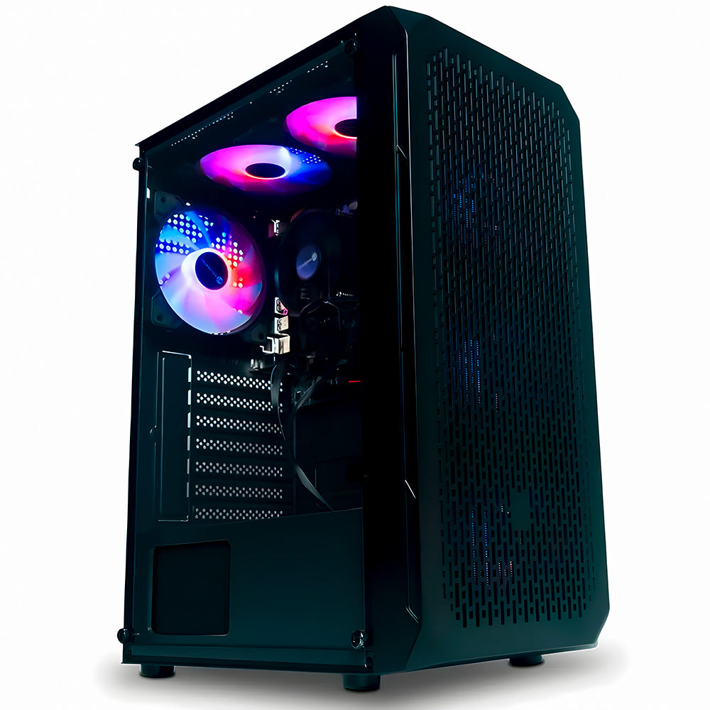 Gabinete Gamer Goldentec P1T1C GT801 RGB, Lateral Em Vidro Temperado, Sem Fonte - Preto