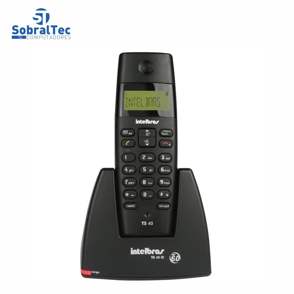 Telefone Sem Fio Com Dect e Identificador De Chamadas Intelbras TS40ID