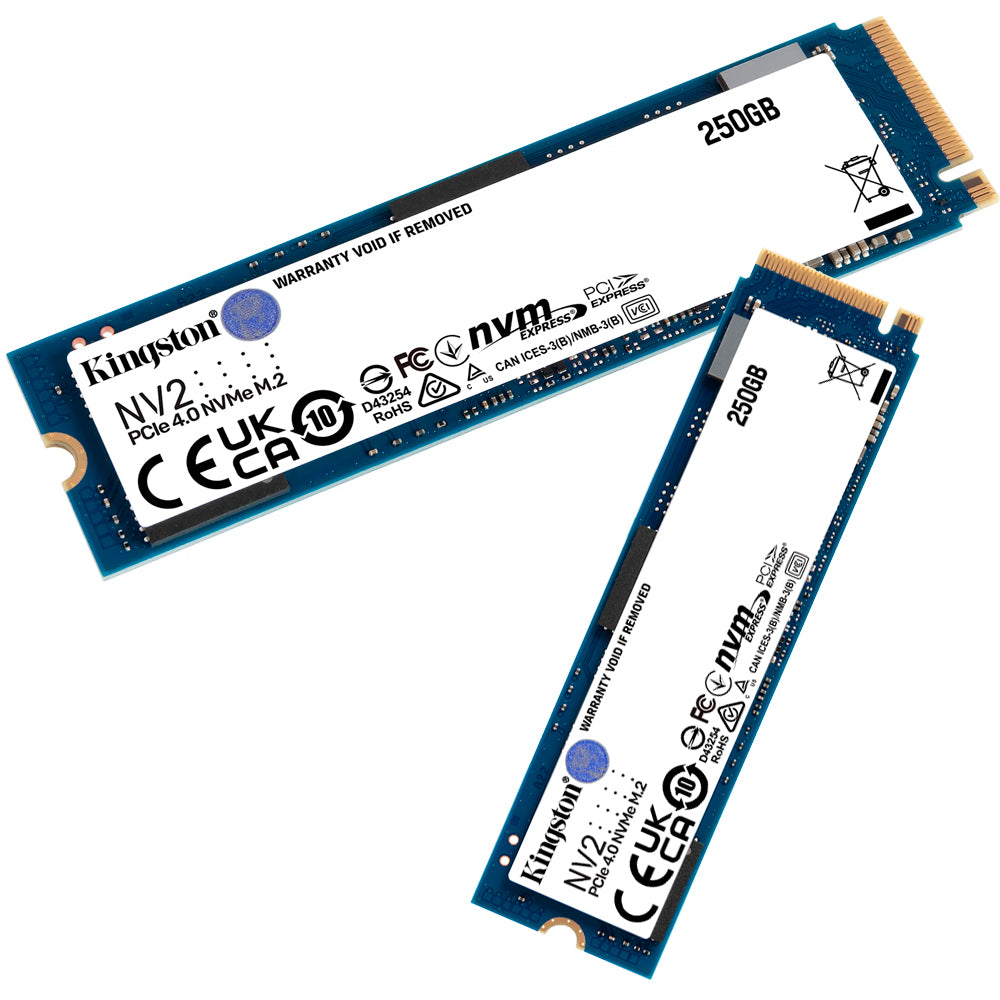 SSD M.2 Kingston NV2 250GB / NVMe PCIe 4.0 x4, Gen4- (SNV2S/250G) Leitura 3500MB/s, Gravação 1300MB/s - SNV2S/250G