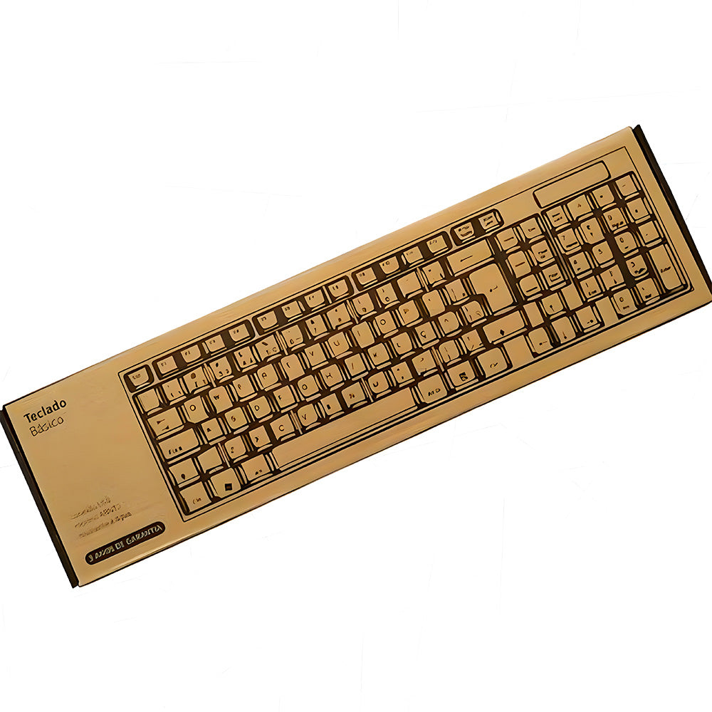 Teclado USB Básico Slim Laser PT TC193BU, Cabo 1.2 Metros, Multilaser, TC193BU