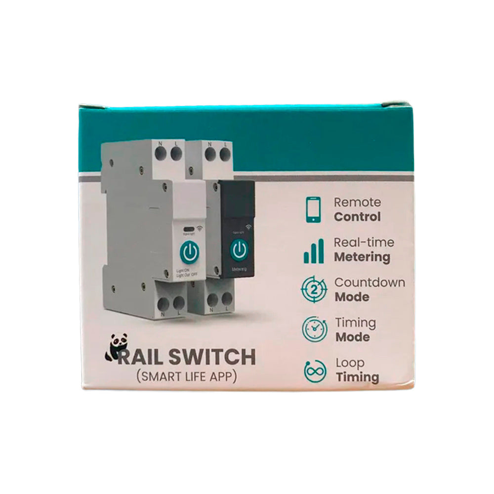 Disjuntor Inteligente Zigbee 40A, Compativel Com Google Assistant e Alexa, Tongou, SY1-JZT, Sem Medição - Branco