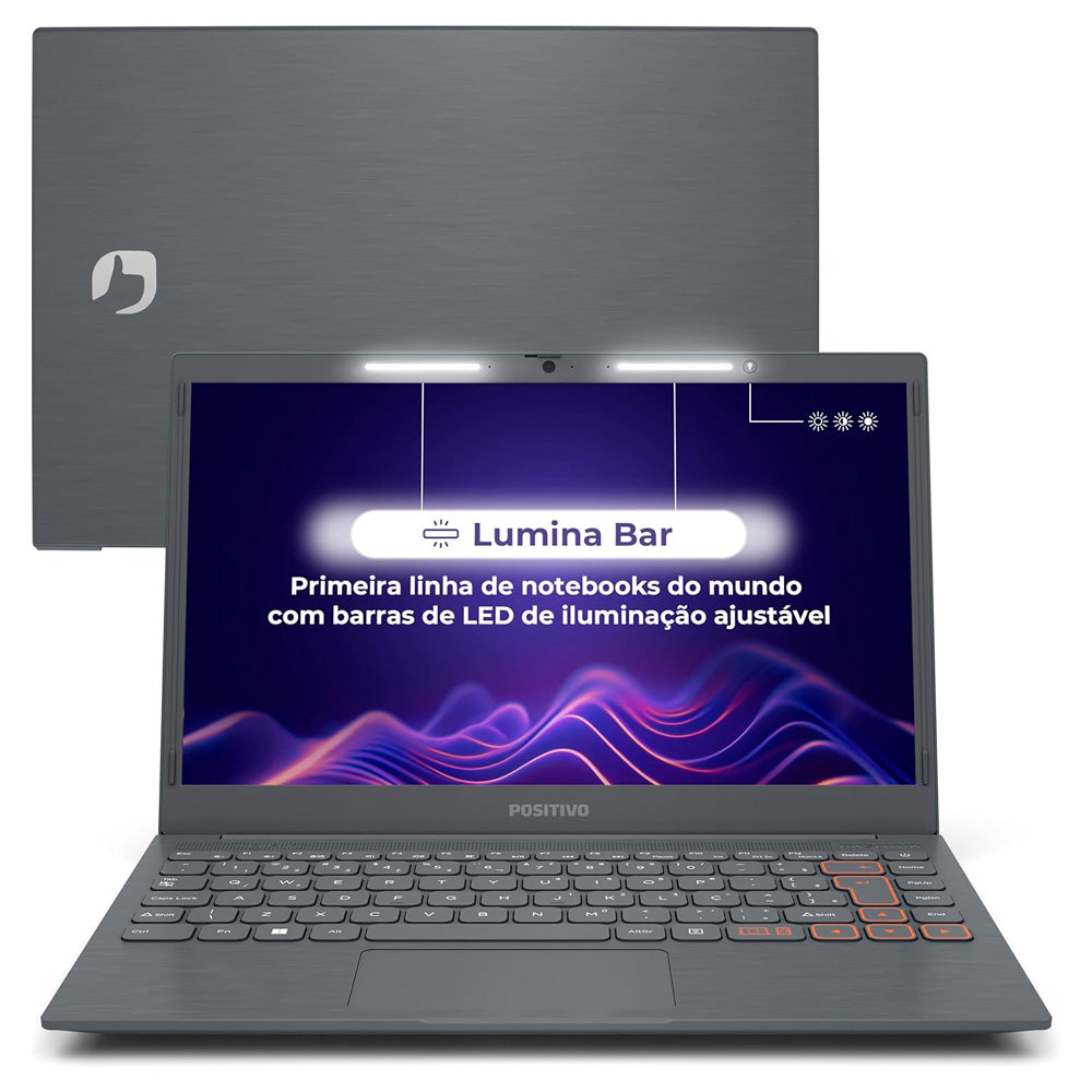 Notebook Positivo Vision C14 Celeron 4GB 128GB eMMC, Wind 11, Lumina Bar, Tela 14