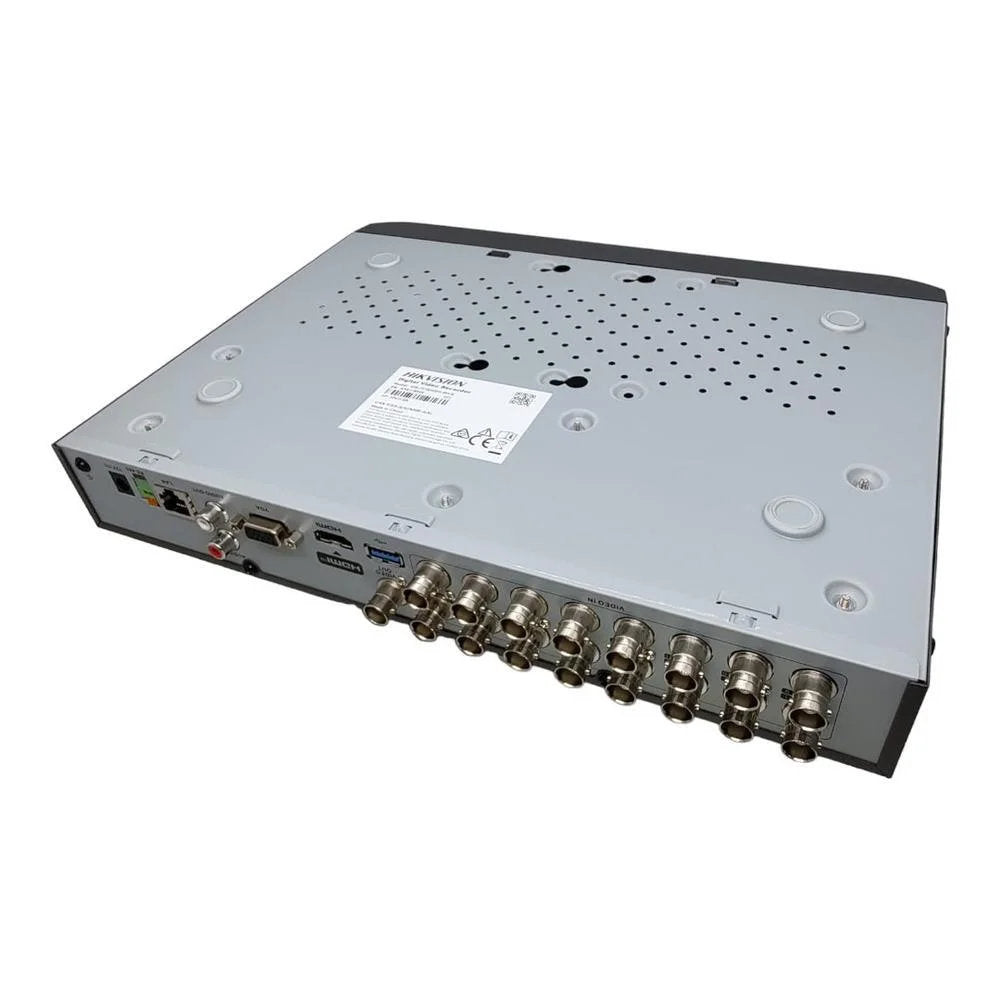 Gravador Digital DVR Hikvision, 16 Canais H.265+, 3K 5MP, Turbo HD 7200 Series Acusense, S/HD - iDS-7216HQHI-M1/S