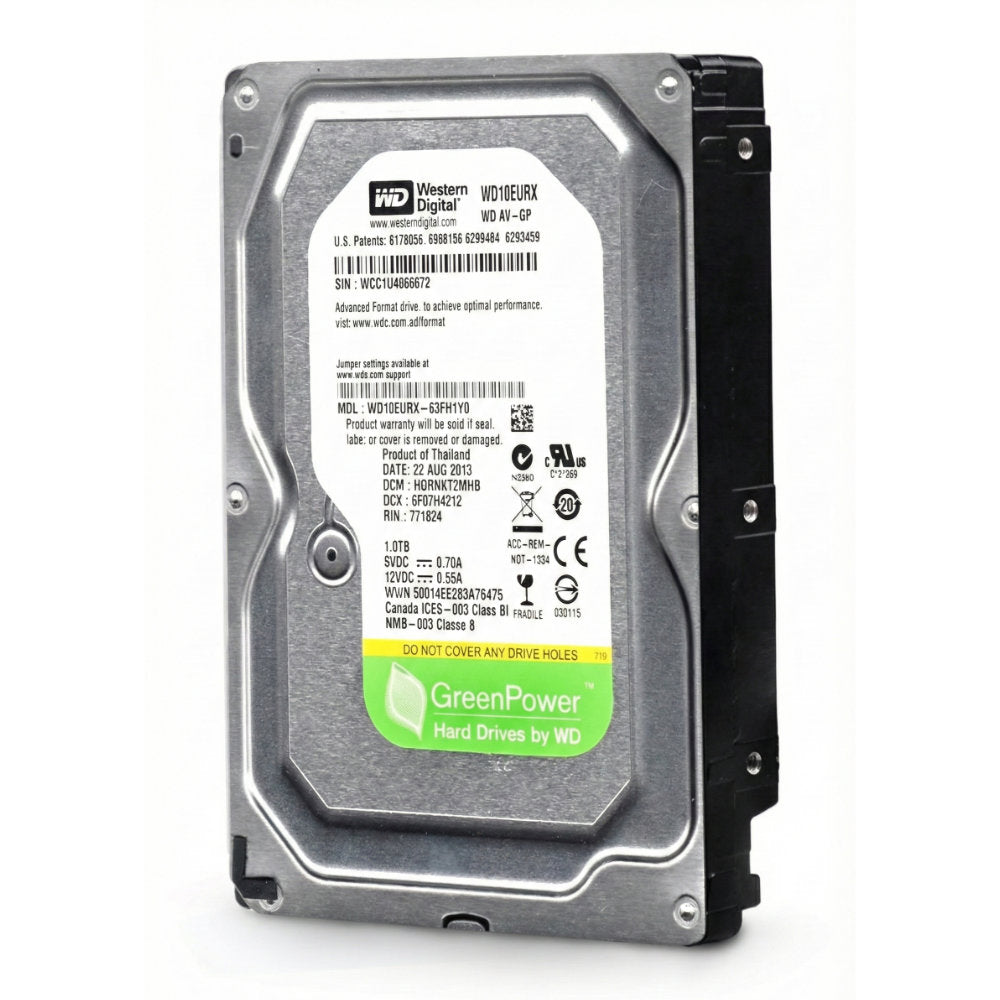HD Interno 1TB Western Digital AV-GP WD10EURX 64 Mb Cache Connected Home - Prateado