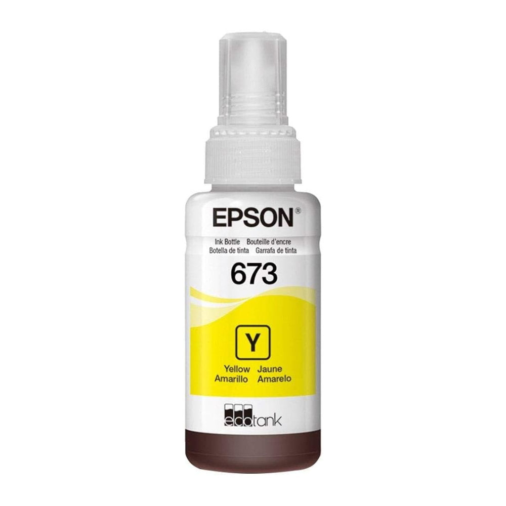 Refil Tinta Epson 673 Amarelo 70ml até 5.400 Páginas Para L800 L805 L810 L850 L1800 Caixa