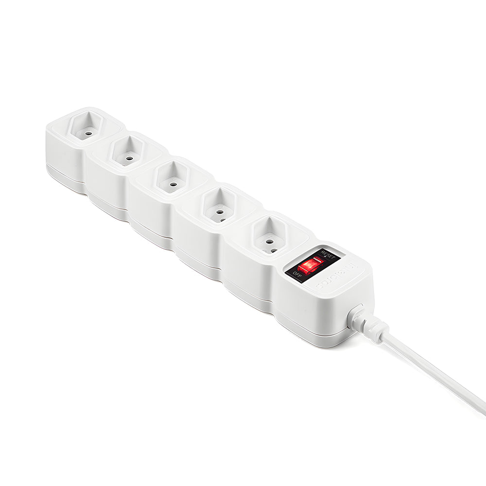 Protetor Eletrônico Intelbras Com 5 Tomadas, Cabo 1 Metro, Branco - EPE 205 BR