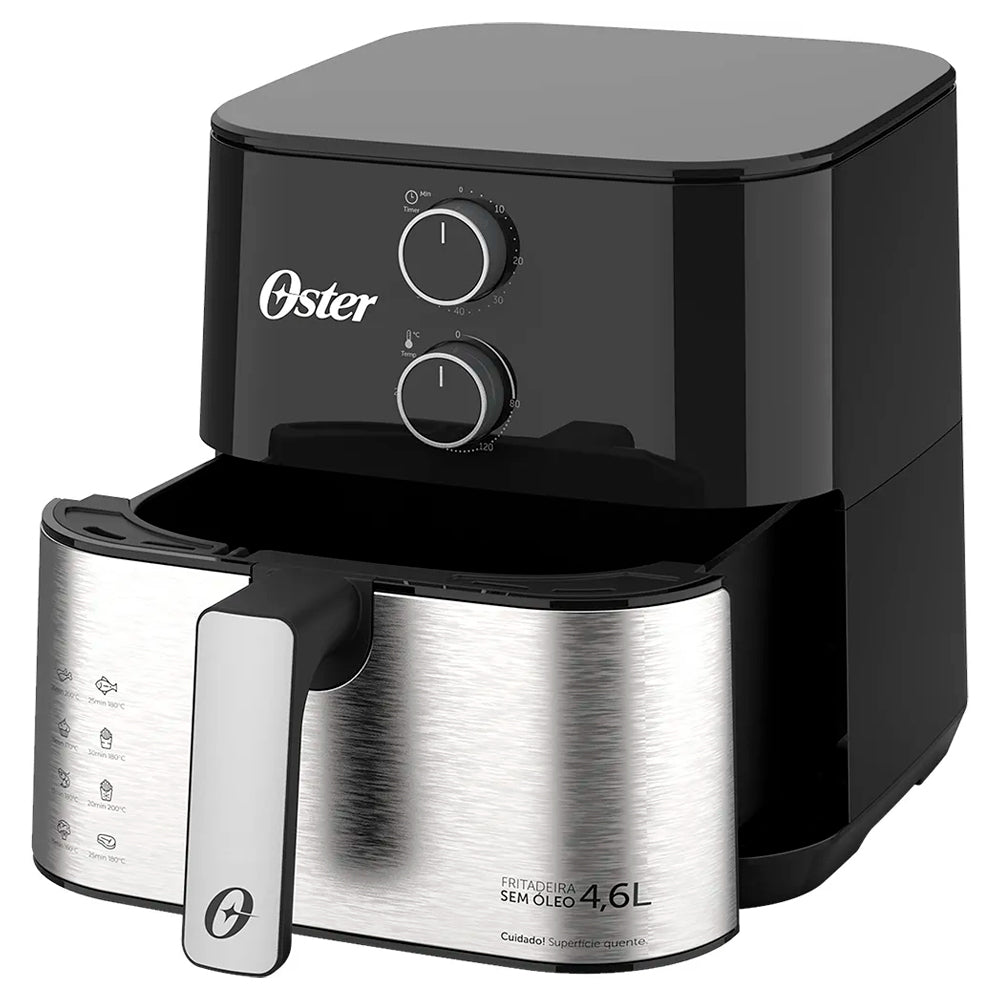 Fritadeira Elétrica Sem Óleo Oster Inox Compact 4,6 Litros- OFRT520, 220V