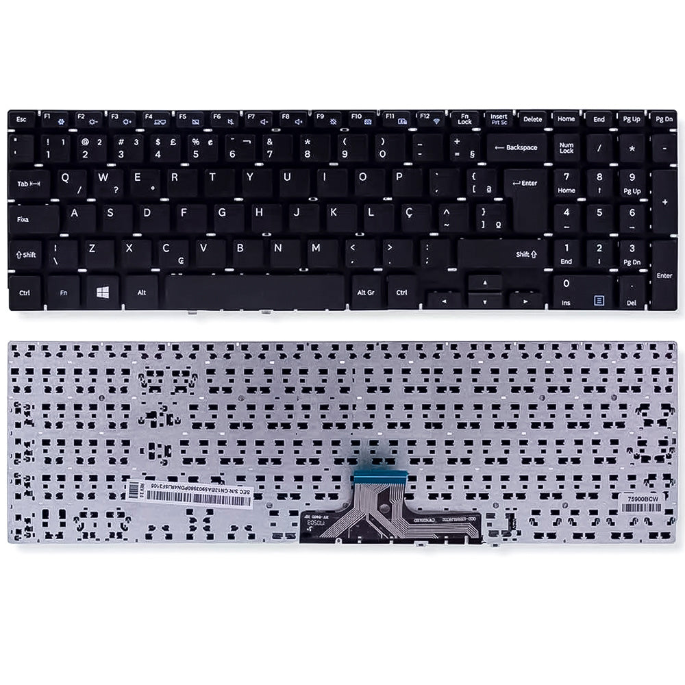 Teclado Para Notebook Compativel Com Samsung NP300E5K Expert X41 - Preto