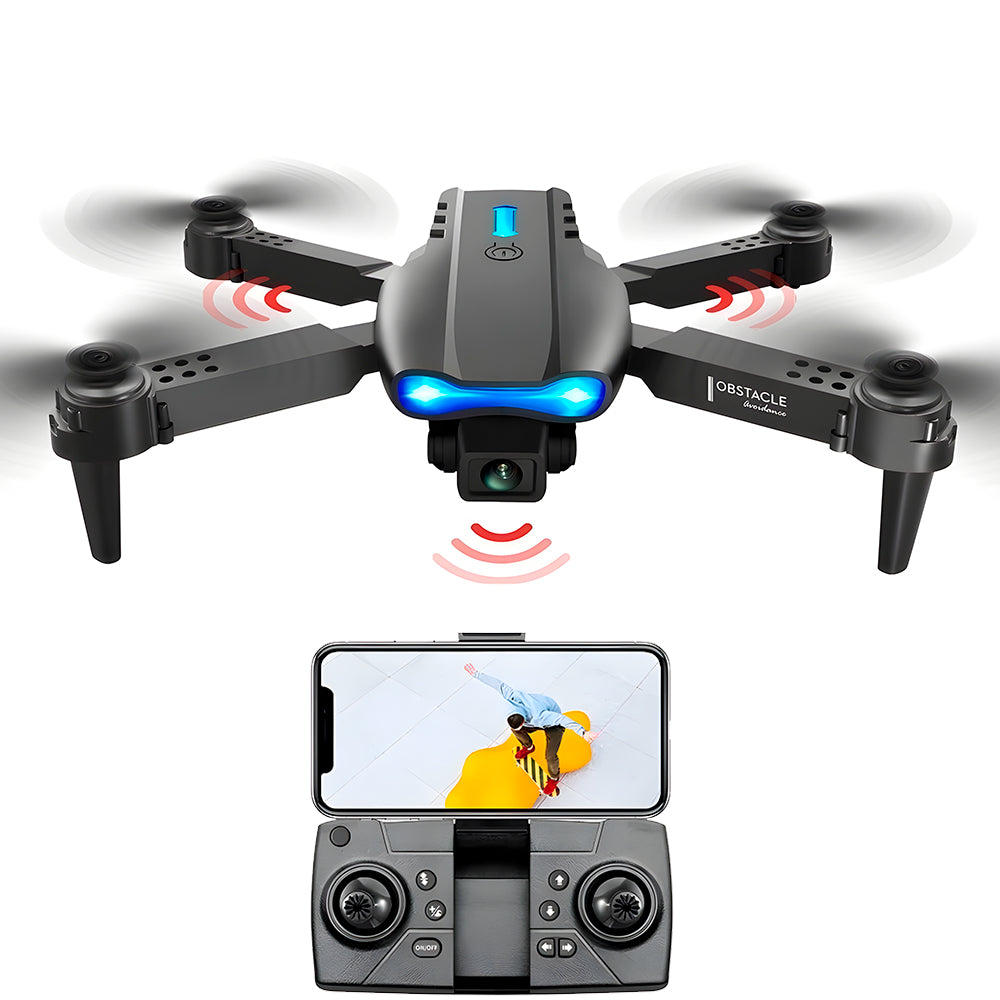 Drone E99 - Pro, Com Câmera HD, Quadricóptero, FPV, Wi-Fi HD - Preto