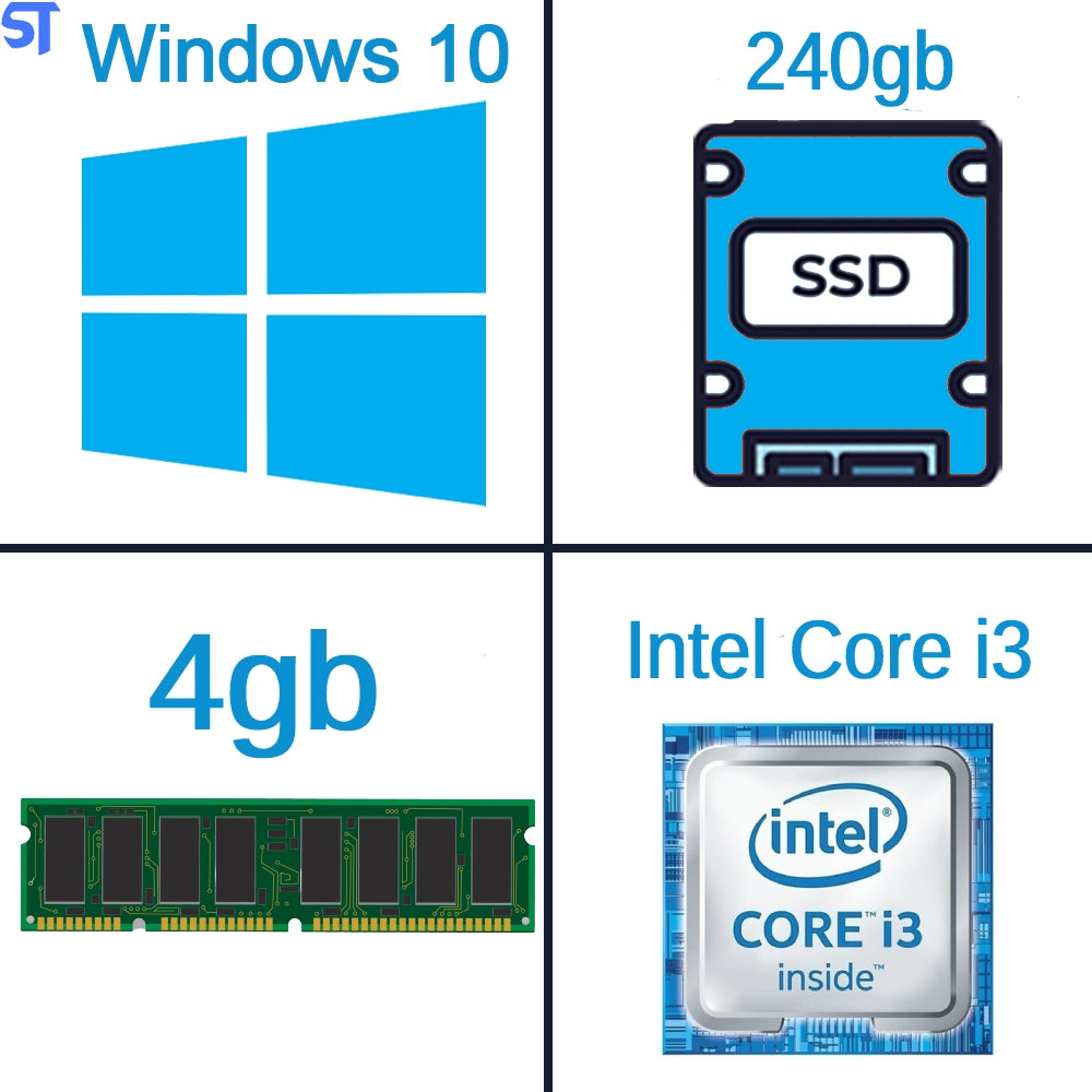 Computador Core I-3 (6100) Geração 6 - Arktek | HD SSD 240GB Kingston | Memória Ram 4 Gb DDR4 Corsair- Windows 10 e Mous