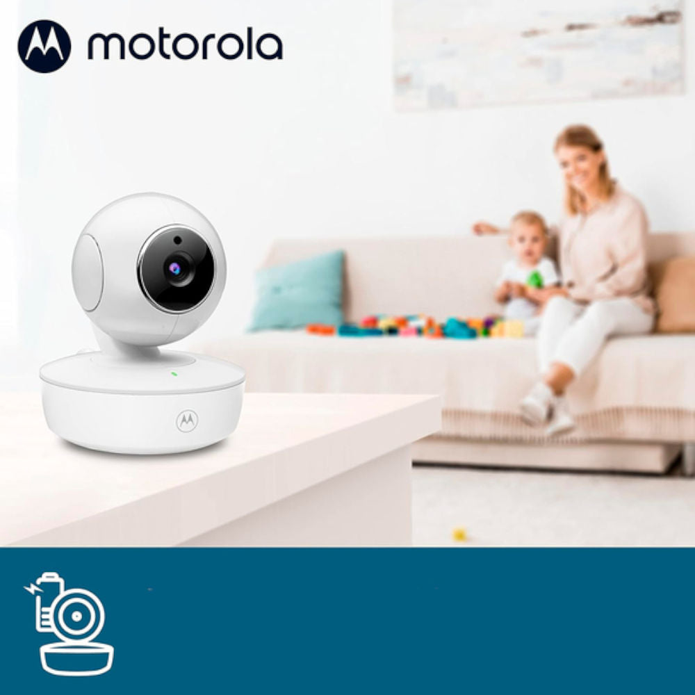 Babá Eletrônica Motorola Tela 5'' VM36XL Com vídeo portátil,  zoom à distância e panorâmico