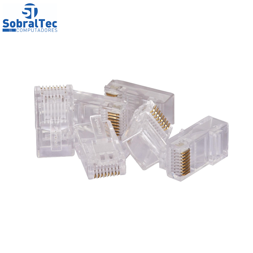 Conector Rj45 Cristal 8p8c Cat5e Suporta Ethernet 30mt- EXBOM