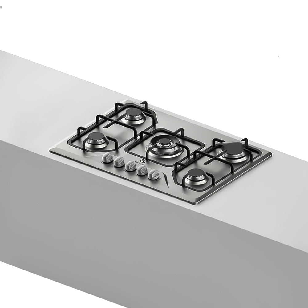 Cooktop a Gás Electrolux Inox Com 05 Bocas,Superautomático Painel Manual, Inox - GT75X, Bivolt