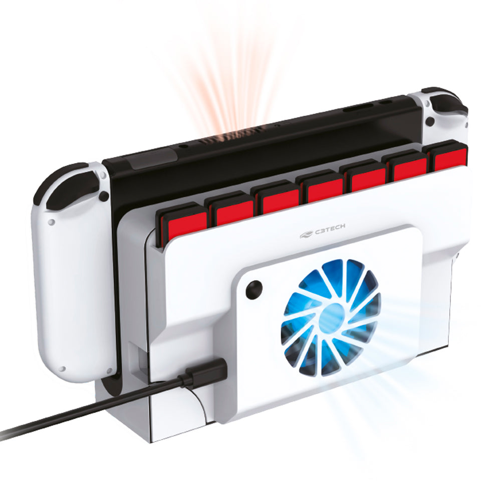 Cooler Para Dock Nintendo Switch Oled, BC-NS, C3Tech Gaming, Branco