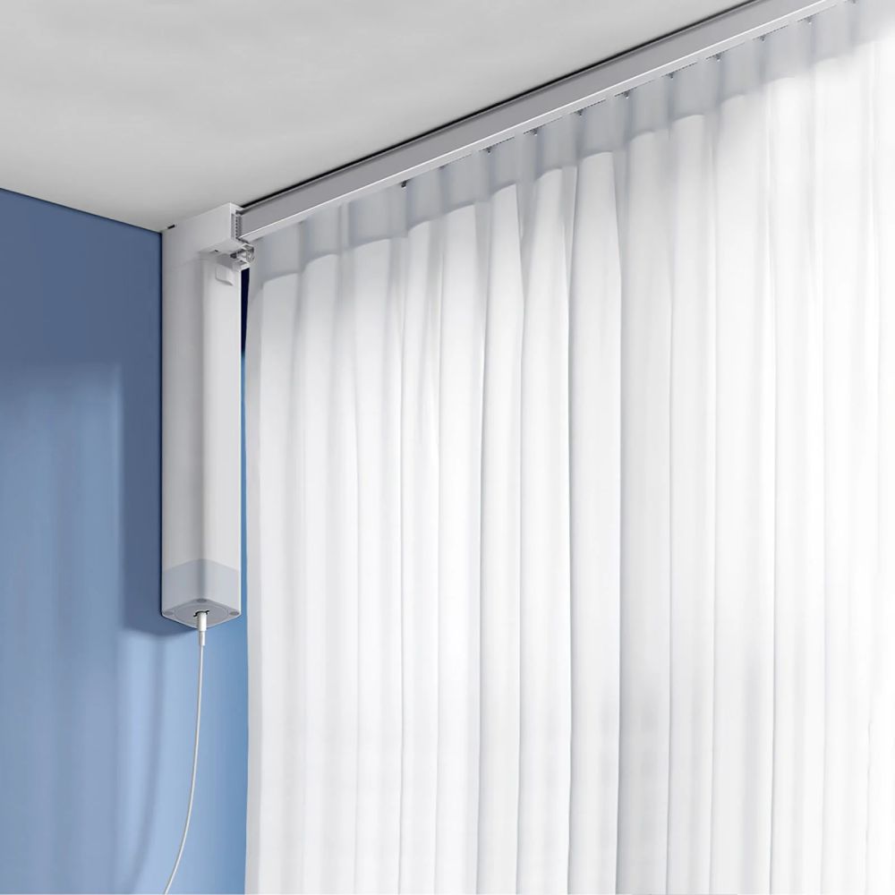 Cortina Inteligente Ekaza Eknh-T216Z Motorizada 4.2m Zigbee 3.0, Voal Wifi Alexa E Google Home Controle Cor Branco