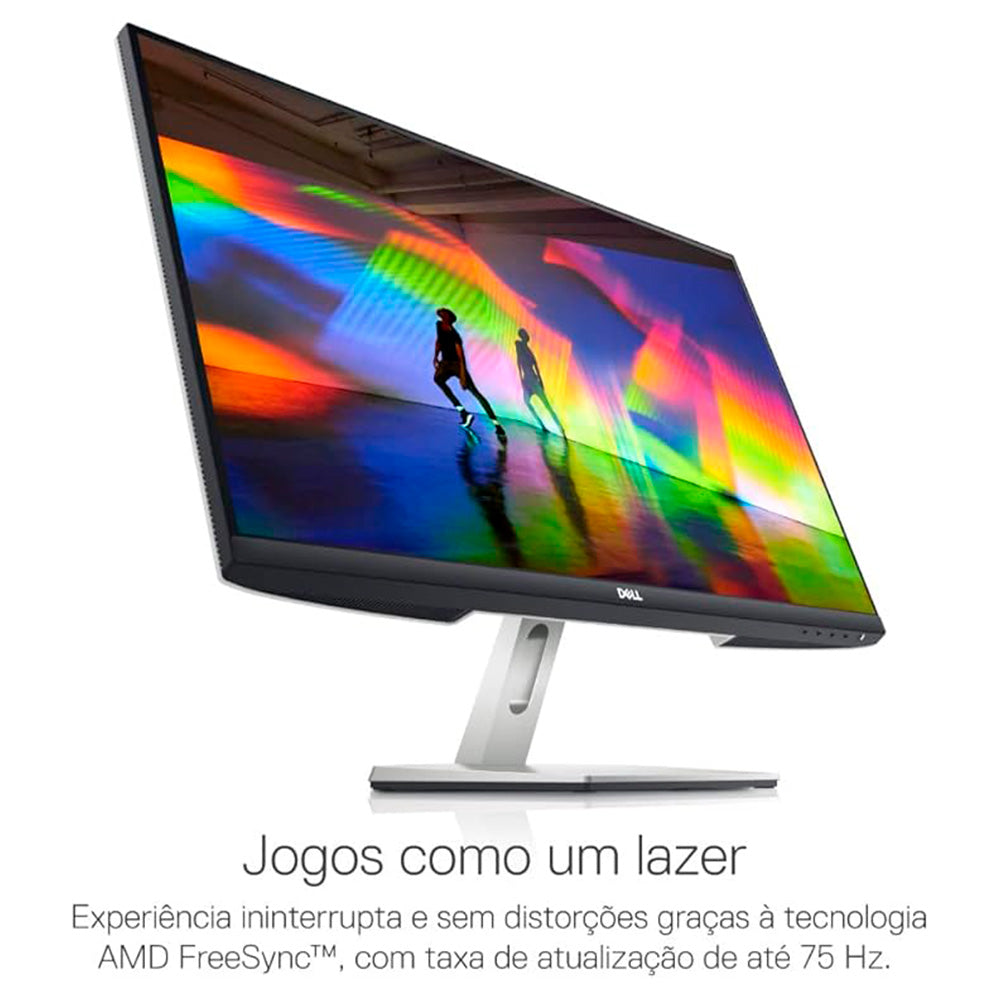 Monitor Dell 24'' 23.8- S2421HN Amd Freesync 75 Hz 110v/240v Preto e Prata
