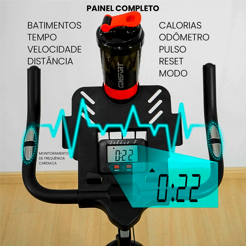 Bicicleta Ergometrica Spinning S100- Consport, Com Suporte Para Tablete e Smartphone