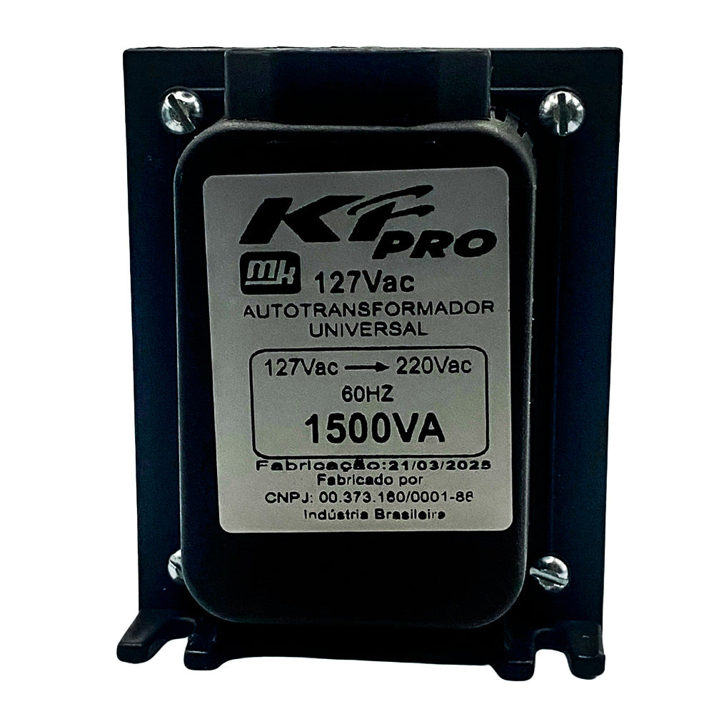 Autotransformador KF, Bivolt 127/220V, 1.500VA, Pro, Preto - TRF0912
