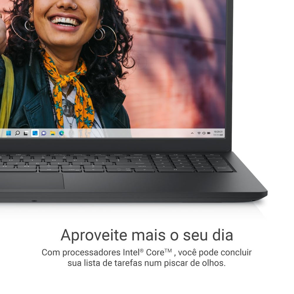 Notebook Dell Inspiron 15 I15-I1300-A30P 15.6" FHD 120Hz Intel Core i5-1334U, RAM 8GB DDR4, 512GB NVMe, Win11, Preto
