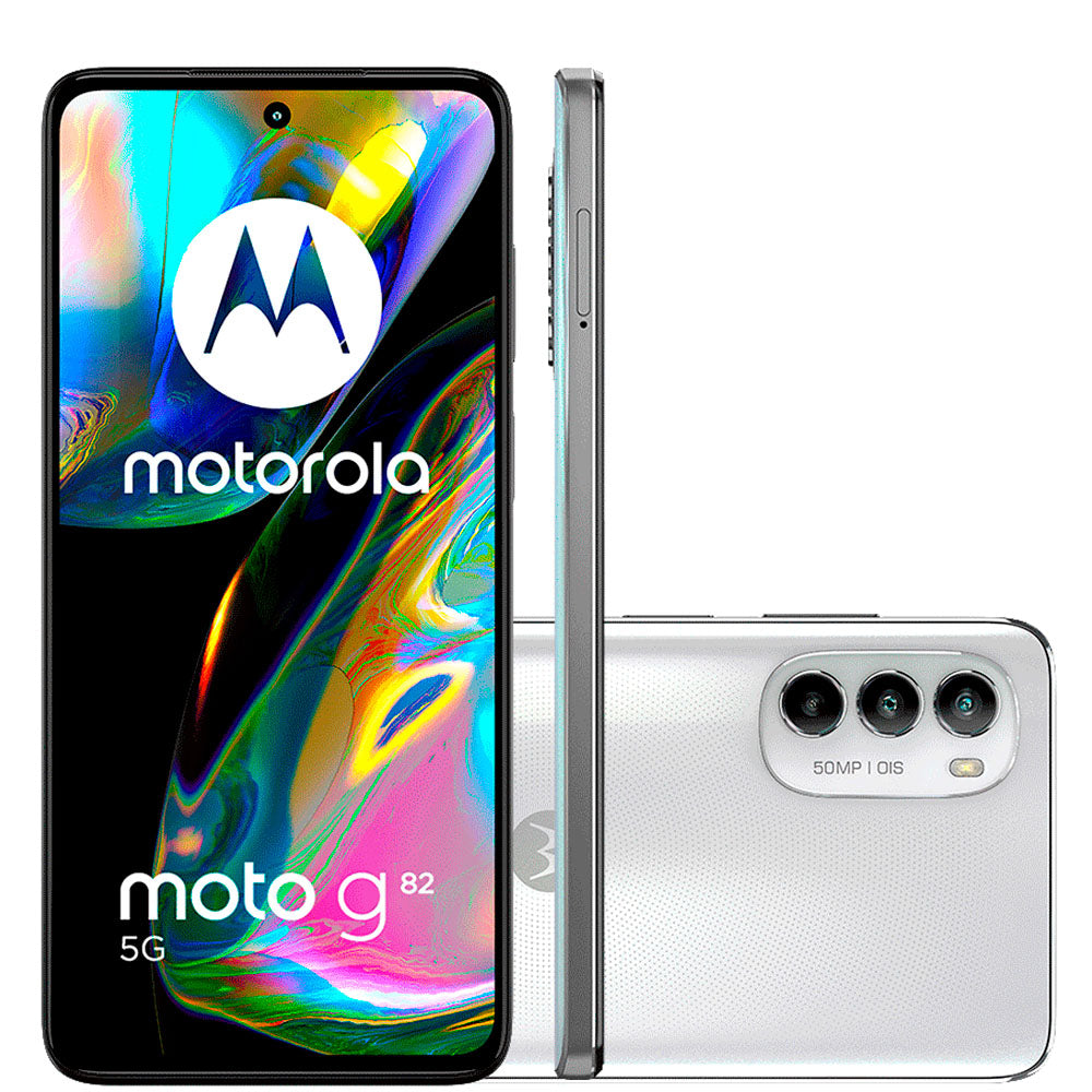 Smartphone Motorola Moto G82 XT2225-1M, Branco, 5G, 128GB, 6GB RAM, Octa-Core, Tela 6.6