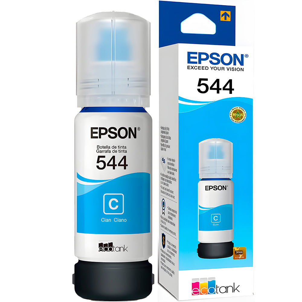 Refil de Tinta Epson Cyan 544-T544220 Original Para L3110/L3150 Rende 7.500 Paginas (Na Caixa)