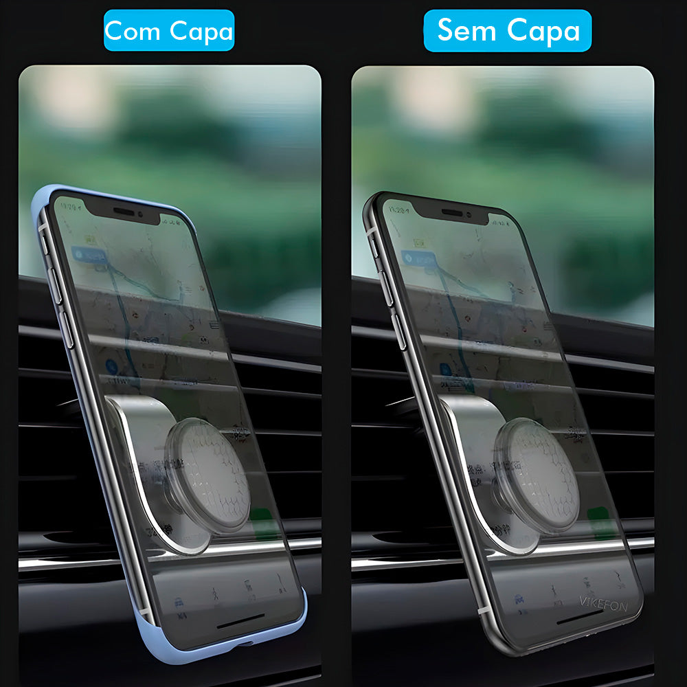Suporte Veicular Magnético Universal Para Celular - Prata
