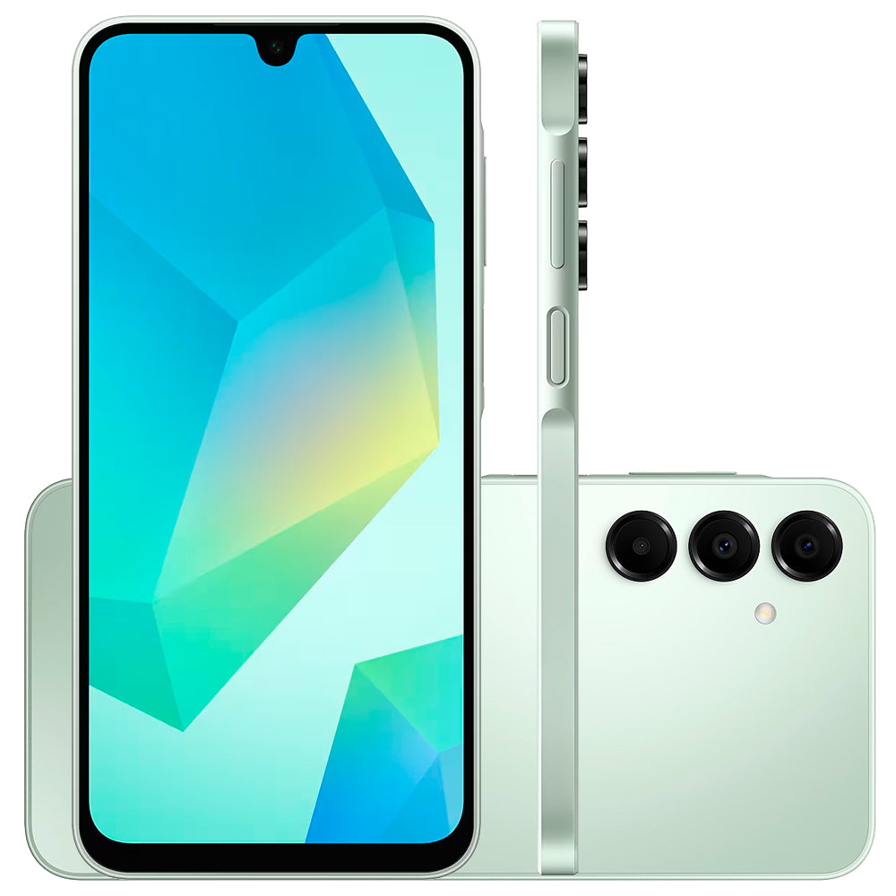 Smartphone Samsung Galaxy A16 5G, 128GB + 4GB RAM, Câmera de 50MP, Tela 6.7", NFC, IP54, Bateria 5000 mAh Verde Claro