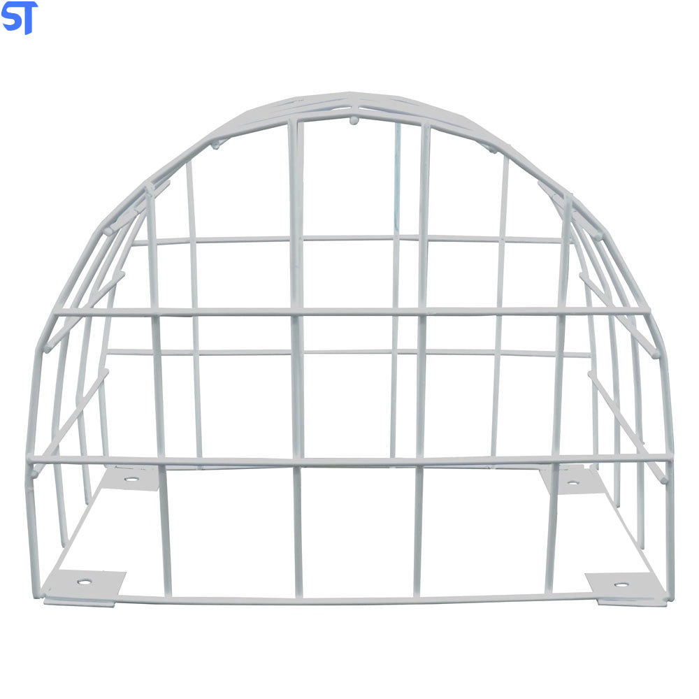 Grade De Proteção Gaiola Para Câmera De Segurança Cftv Branca Redonda