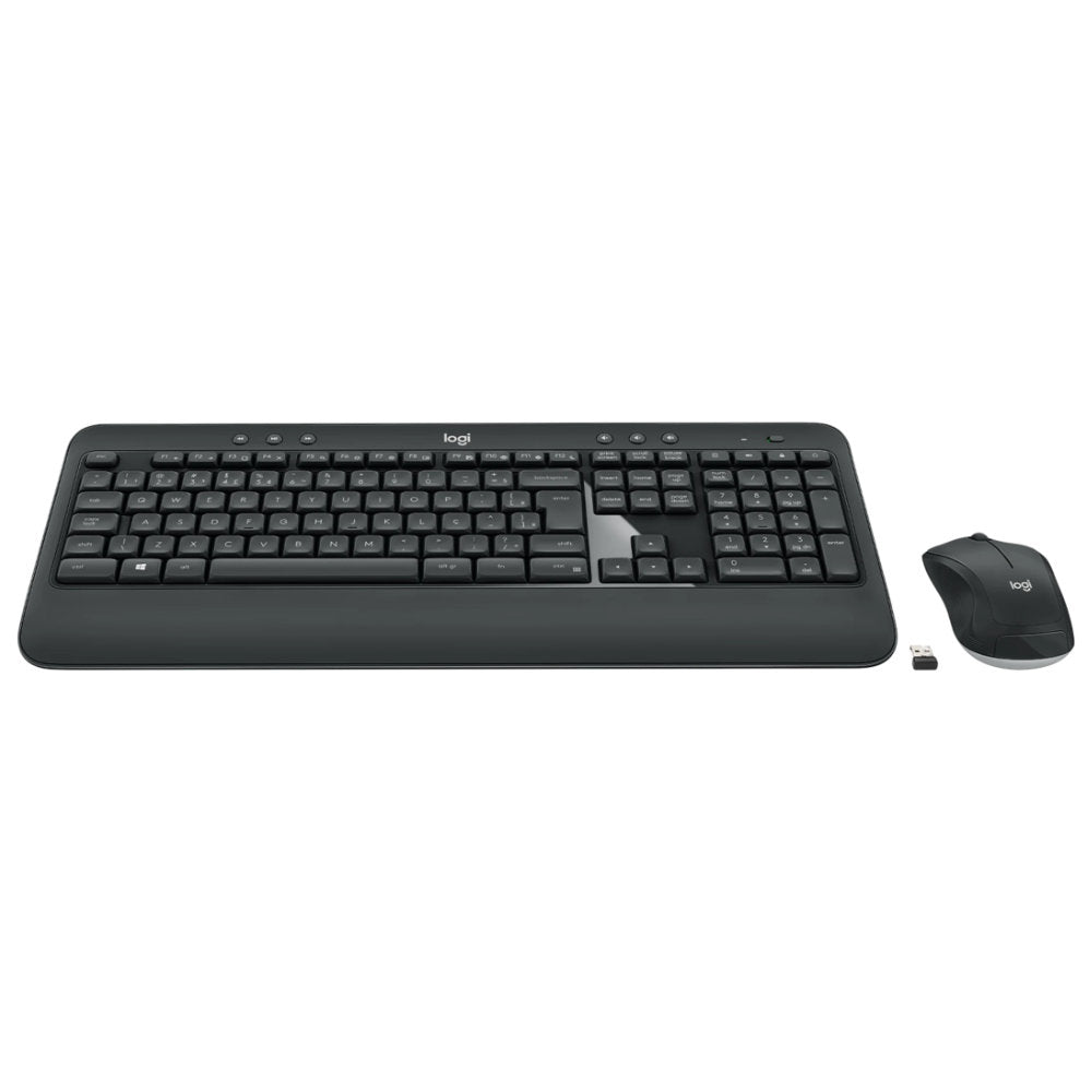 Kit Teclado e Mouse Sem Fio Logitech MK540 Advanced, USB Nano, ABNT2, Mouse Óptico Ambidestro, 2.4 GHz, C/ Pilhas, Preto
