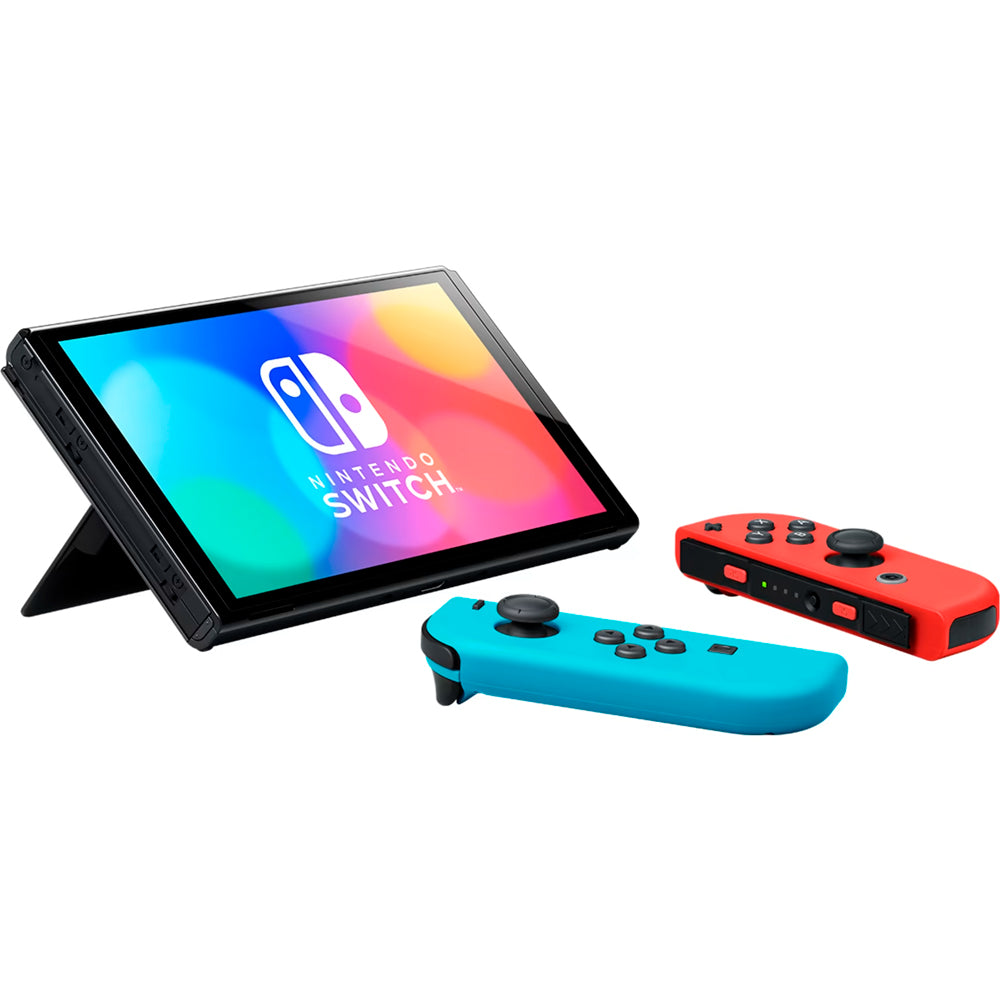 Console Nintendo Switch OLED, 64GB, Com Joy-Con, Vermelho e Azul Neon, HEG-S-KABAA