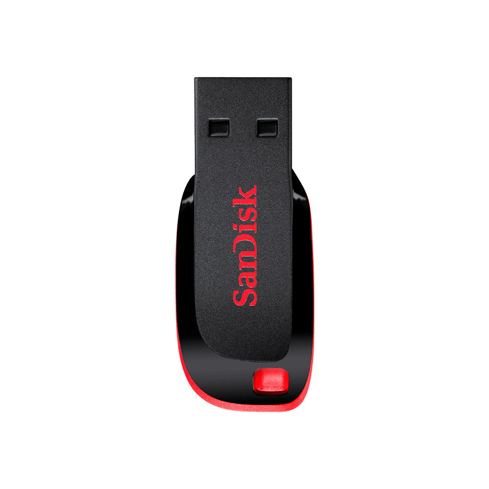 Pendrive SanDisk Cruzer Blade 64GB USB 2.0 Plug & Play Preto Vermelho c/ SecureAccess FAT32 SDCZ50-064G-B35