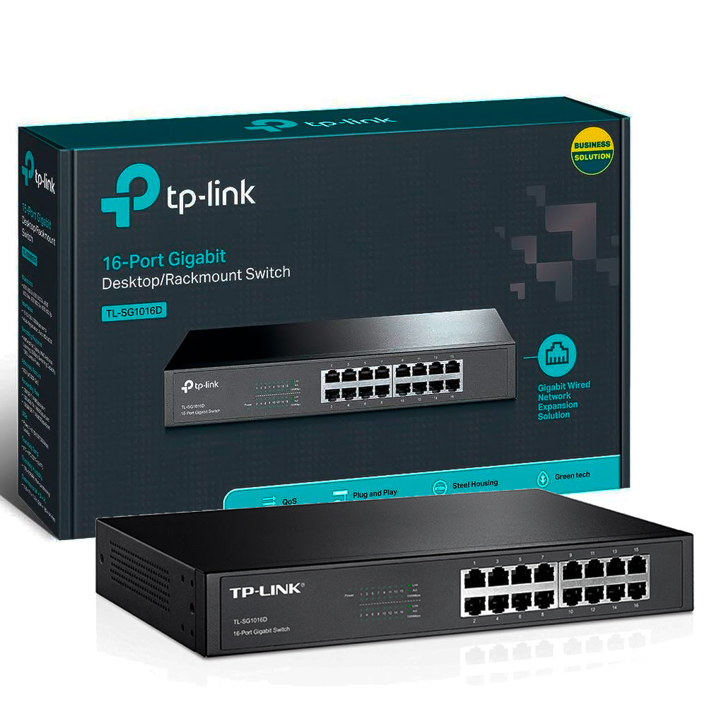 Switch 16 Portas Gigabit Tp Link TL-SG1016D 10/100/1000mbps