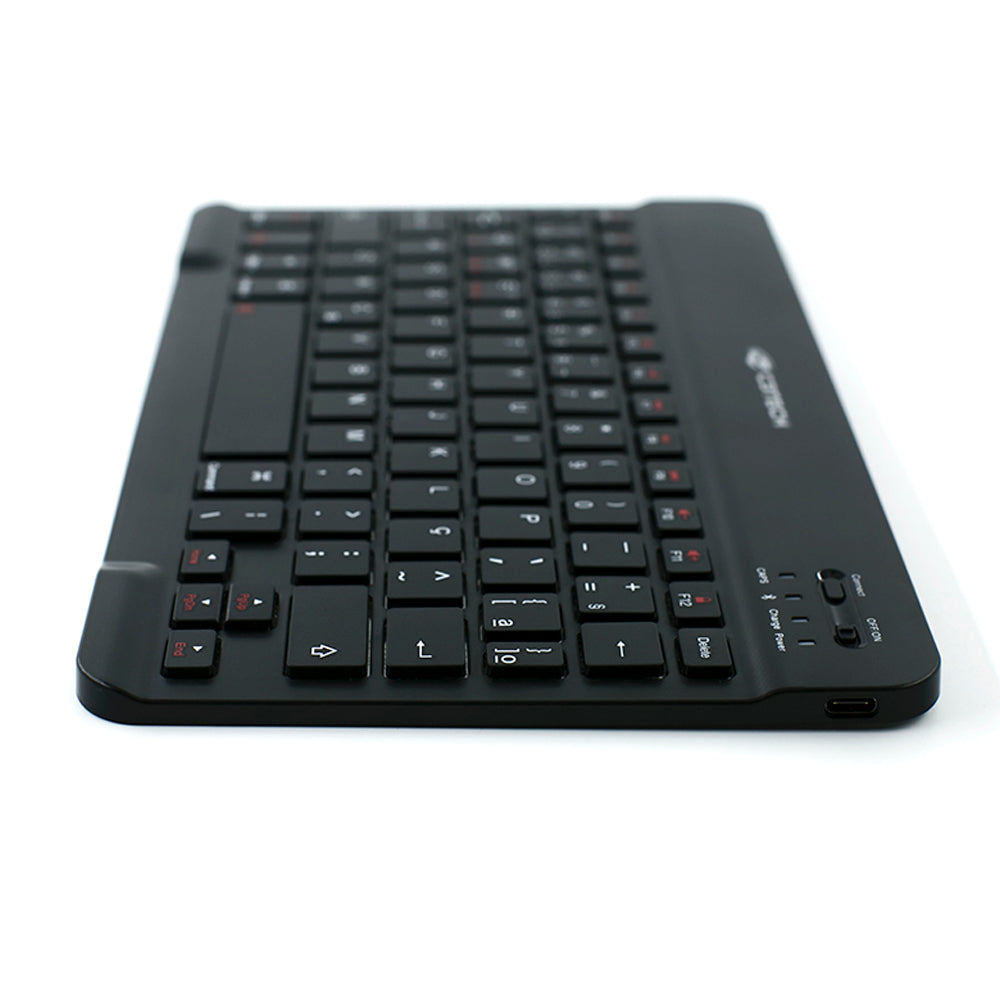 Teclado Sem Fio Bluetooth Multimídia K-BT40BK Mini, Formato Slim Ultrafino, C3Tech - Preto