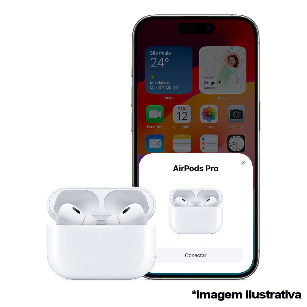 AirPods Pro Apple (2ª Geração) Com Estojo de Recarga MagSafe (USB‑C) MQD83CH/A